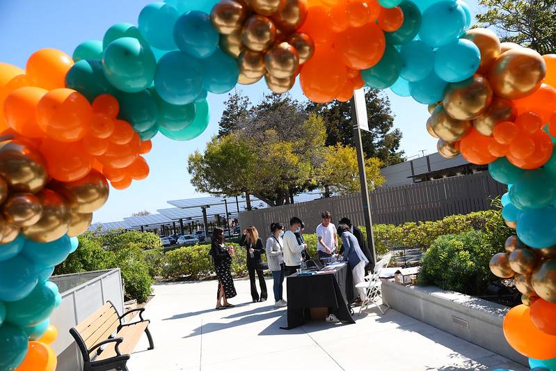 balloon arch at scholarship event