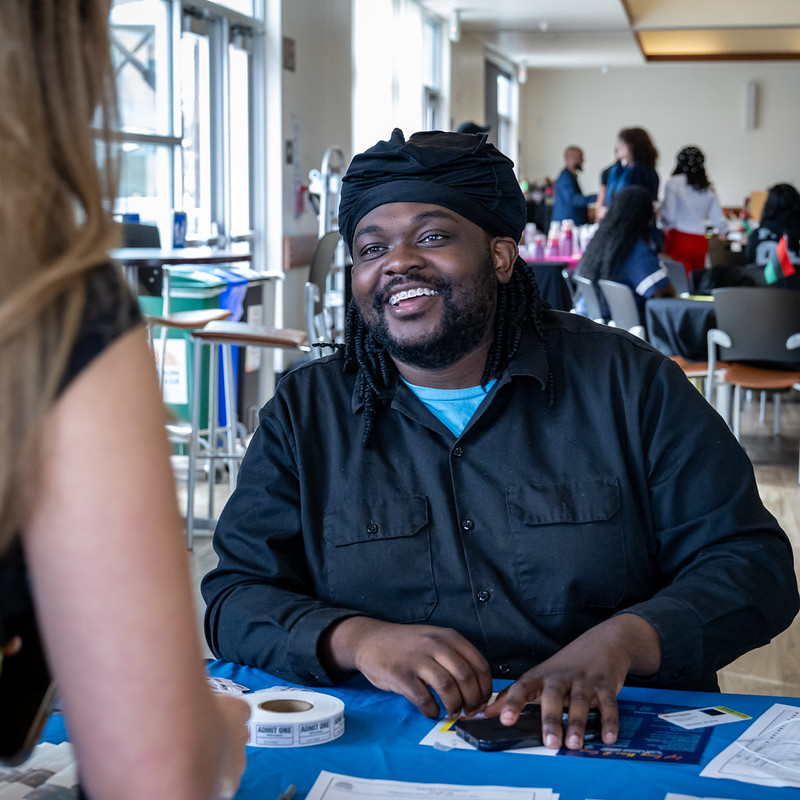 Gerbenn welcomes students to event
